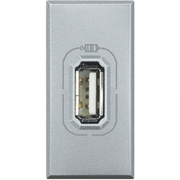 Axl Разьем для зарядки USB алюминий Legrand HC4285C
