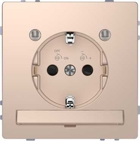 Розетка 1-м СП 1мод. Merten D-Life 16А IP20 с заземл. LED-модулем SD шампань SchE MTN2304-6051 Schneider Electric