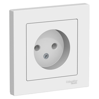 Розетка 1-м СП AtlasDesign 16А IP20 без заземл. в сборе бел. SchE ATN000140 Schneider Electric