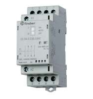 Контактор модульный 4NO 25А AgSnO2 12В AC/DC 35мм IP20 опции: переключатель Авто-Вкл-Выкл + мех. индикатор LED FINDER 223400124340