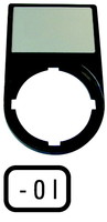 Шильдик (0-I) с держателем 30х50, цвет черный, M22S-ST-X88 - 216485 EATON