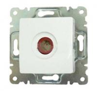 Розетка телевизионная проходная TV Lillium 12дБ с панелью механизм бел. Makel 30001007