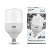 Лампа светодиодная LED 42 Вт T120 E27 3700 Лм 180-240 В 6500К Elementary Gauss 63234
