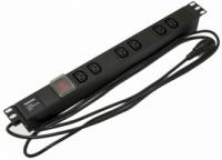 Блок розеток SHE19-6IEC-S-2.5IEC для 19д шкафовгоризонтальный с выключателем Hyperline 397025