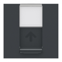 Панель лицевая 2-мод. UNICA MODULAR одиночная RJ45 без коннектора антрацит SchE NU941154 Schneider Electric