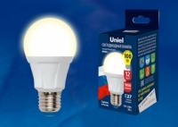 Лампа светодиодная LED-A60 12W/WW/E27/FR PLP01WH Яркая 12Вт грушевидная матовая 3000К тепл. бел. E27 (упак. картон) Uniel UL-00001526