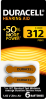 Элемент питания для слуховых аппаратов ZA312-6BL (блист.6шт) Duracell Б0039181