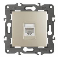 Компьютерная розетка Эра 14-3107-04 RJ45 (8p8c) 250В IP20 встраиваемая шампань Б0034305 (Энергия света)