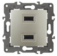 Устройство зарядное USB, 5В-2100мА, Эра Elegance, шампань, 14-4110-04 - Б0034371 (Энергия света)