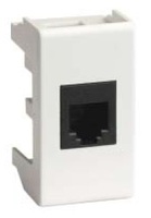 Розетка компьютерная 1-м 1мод. Viva RJ45 кат.5E экранир. бел. DKC 45048 (ДКС)