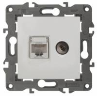 Розетка комбинированная Эра 14-3110-01 RJ45 (8p8c)+SAT/F 250В IP20 встраиваемая белая Б0034314 (Энергия света)