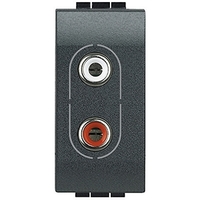 Разъем Аудио 2хRCA LivingLight антрацит Leg BTC L4281 Legrand