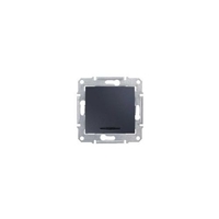 Переключатель кнопочный 1-кл. СП Sedna 10А IP20 250В с син. подсветкой графит SchE SDN1520170 Schneider Electric