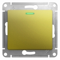 Выключатель 1-кл. СП Glossa 10А IP20 (сх. 1а) 10AX с подсветкой механизм фисташк. SchE GSL001013 Schneider Electric