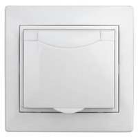 Розетка СП Plano 2P+E Schuko 1Э-203-01 16А-250В с защ. крышкой бел. Intro Б0038829 ЭРА (Энергия света)