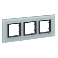 Рамка 3-м Unica Top горизонт. матов. стекло SchE MGU68.006.7C3 Schneider Electric