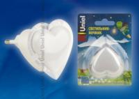 Ночник светодиодный DTL308 0,5W 3LED триколор (красный, синий, зеленый) Сердечко Uniel 10321
