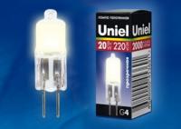 Лампа галогенная JC 20Вт капсула G4 230В CL Uniel 01822