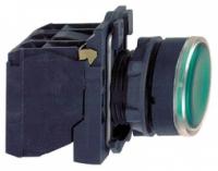 Кнопка зеленая 22мм с подсветкой 230-240В 1но+1нз - XB5AW33M5 Schneider Electric