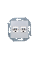Розетка телефонная 2-м Simon15 RJ11 винт. зажим механизм алюм. Simon 1591589-033