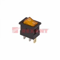 Выключатель клавишный 12В 15А (3с) ON-OFF желт. с подсветкой Mini (RWB-206-1 SC-768) Rexant 36-2172