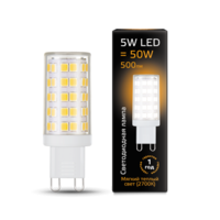 Образец Лампа светодиодная LED 5Вт G9 AC185-265В 2700К керамика | 107309105 Gauss