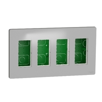 Блок СП UNICA SYSTEM+ 4х2 алюм. SchE NU174430 Schneider Electric