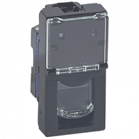 Механизм розетки компьютерной СП 1мод. Mosaic RJ45 кат.6 UTP черн. Leg 079481 Legrand
