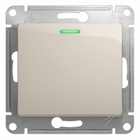 Переключатель 1-кл. Glossa сх. 6а 10AX с подсветкой молоч. SchE GSL000963 Schneider Electric