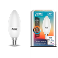 Лампа Светодиодная Smart Home DIM+CCT E14 C37 5 Вт 1/10/100 | 1110112 Gauss