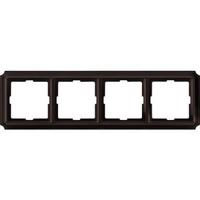 Рамка 4-м Merten Antique пластик корич. SchE MTN4040-4715 Schneider Electric