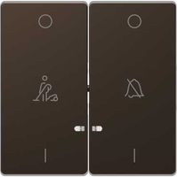 Клавиша двойная D-Life с линзой для LED модуля символ: звонок/горничная мокко SD - MTN3429-6052 Schneider Electric