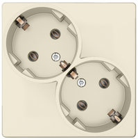 Механизм розетки 2-м СП Simon24 16А IP20 2х2P+E Schuko без защ. шторок сл. кость Simon 2450459-031