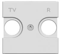 Накладка для TV-R розетки, 2-модульная, серия Zenit, цвет серебристый | 2CLA225080N1301 ABB N2250.8 PL