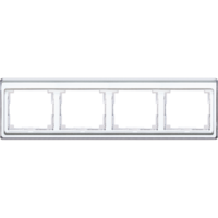 Рамка 4 поста горизонтальная белая JUNG SL5840WW