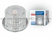 Светильник декоративный встраиваемый DLS-F110 G9 GLASSY/CLEAR "Fiore" без лампы основание стекло; отделка кристалл прозр.; зеркальн. Fametto 10123
