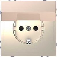 Розетка 1-м СП Merten D-Life 16А IP20 с заземл. крышкой SD шампань SchE MTN2310-6051 Schneider Electric