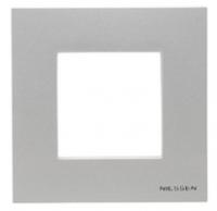 Рамка 1-постовая, 2-модульная, серия Zenit, цвет серебристый | 2CLA227100N1301 ABB N2271 PL