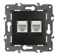Компьютерная розетка Эра 14-3108-05 RJ45 (8p8c) 10А 250В IP20 встраиваемая антрацит Б0034312 (Энергия света)