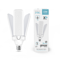 Лампа светодиодная LED 22 Вт 2100 Лм 4000К белая E27 Клевер-3 Basic Gauss - 11732222