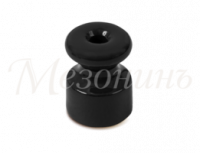 Изолятор фарфоровый для наружного монтажа витой электропроводки, D18,5х24мм, цвет -черный, ТМ МезонинЪ (40 шт /уп) | GE70025-05 40шт GREENEL