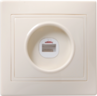 Розетка компьютерная 1-м СП Кварта РК10-ККм IP20 крем. IEK EKK10-K33-DM (ИЭК)