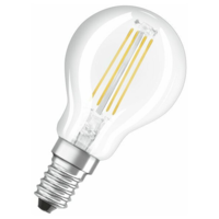 Лампа светодиодная филаментная LED Star P 4Вт (замена 40Вт) прозр. 2700К тепл. бел. E14 470лм угол пучка 300град. 220-240В (уп.2шт) OSRAM 4058075434288