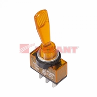 Тумблер 12V 20А (3c) ON-OFF однополюсный с желтой подсветкой | 36-4372 REXANT