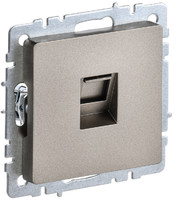 Розетка компьютерная СП RJ45 кат.5E BRITE РК10-БрШ шампань IEK BR-K10-1-K37 (ИЭК)