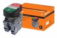 Кнопка двойная MPD2-11С (зеленая/красная) (LED) в сборе d22мм/24В (I/O) линза прозрачная | SQ0747-0061 TDM ELECTRIC