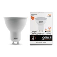 Лампа светодиодная LED 7 Вт 530 Лм 3000К теплая GU10 MR16 Elementary Gauss - 13617