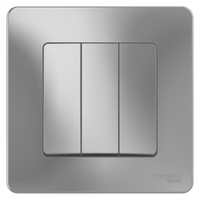 Выключатель 3-кл. СП Blanca 10А IP20 (сх. 1+1+1) 250В алюм. SchE BLNVS100503 Schneider Electric