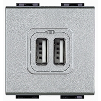 Разъем LL для зарядки 2хUSB алюм. Leg BTC NT4285C2 Legrand
