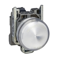 Лампа сигнальная 22мм 24в светодиодная белая - XB4BVB1 Schneider Electric